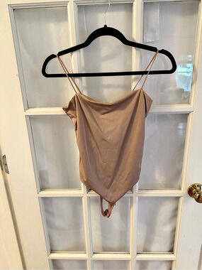 Abercrombie & Fitch Satin Bodysuit Brown Medium